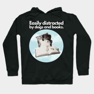 Easily Distracted By Dogs and Books Active T-Shirt Hoodie